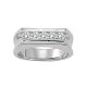 G-H Diamond Mens Man Channel Design Promise Ring 14K Gold