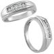 G-H Diamond Mens Man Channel Design Set Promise Ring 14K Gold