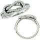 White Diamond Fancy Love Knot Promise Wedding Anniversary Ring 14K Gold