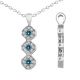 Blue Diamond Journey Three Stone Pendant 18