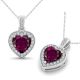 Alexandrite Halo Heart Valentine Gemstone Pendant  18