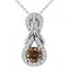 Love Knot Tear Drop Pendant 18