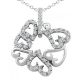 Fancy Small Heart Pendant Necklace 18