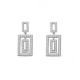 G-H Diamond Drop Hoop Huggies Dangling Fashion Earrings 14K Gold