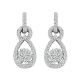 G-H Diamond Drop Hoop Huggies Dangling Women Earrings 14K Gold