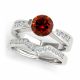 1.25 Carat Red Diamond Bridal Classically Styled Solitaire Ring Band 14K Gold