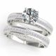 0.5 Carat G-H Real Diamond Unique Channel Set Engagement Ladies Ring Band 14K Gold