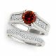 1.5 Carat Red Diamond Precious Marriage Channel Set Ring Band 14K Gold