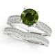 Green Real Diamond Authentix Solitaire Wedding Ring Band 14K Gold