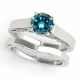 Blue Diamond Remounts Anniversary Ladies Ring Band 14K Gold