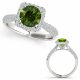 1.25 Carat Green Diamond Designer Multirow Anniversary Bridal Ring 14K Gold