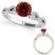 Red Real Diamond Infinity Solitaire Engagement Ring Band 14K Gold