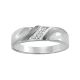 0.05 Carat G-H Round Diamond Fancy Channel Men's Promise Ring 14K Gold