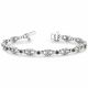 Champagne Diamond 3 Across Crown 7 Inch Bracelet 14K Gold