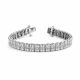 White Diamond Multi Row Designer 7 Inch Bracelet 14K Gold