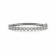 White Diamond Rope Halo Design 7 Inch Bracelet  14K Gold