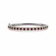 Red Diamond Cushion Halo 7 Inch Bracelet 14K Gold