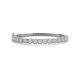 White Diamond Rope Cushion Design 7 Inch Bracelet  14K Gold