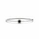 Black Diamond Halo Designer 7 Inch Bracelet 14K Gold