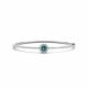 Blue Diamond Halo Designer 7 Inch Bracelet