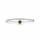 Green Diamond Halo Designer 7 Inch Bracelet 14K Gold