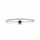 Red Diamond Halo Designer 7 Inch Bracelet 14K Gold