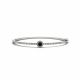 Black Diamond Halo Designer 7 Inch Bracelet 14K Gold