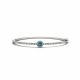 Blue Diamond Halo Designer 7 Inch Bracelet