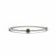 Green Diamond Halo Designer 7 Inch Bracelet 14K Gold