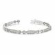 White Diamond Italian Fine Bangle 7 Inch Bracelet  14K Gold