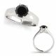 Black Diamond Classic Round Vintage Anniversary Ring 14K Gold