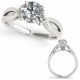 G-H Real Diamond Designer Infinity Solitaire Bridal Ring 14K Gold