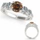 2 Carat Champagne Diamond Antique And Precious Bridal Promise Ring 14K