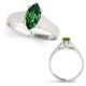 Green Diamond Simple Modern Marriage Ring 14K Gold