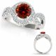 2 Carat Red Diamond Lovely Styled Infinity Wedding Bridal Ring 14K  Gold