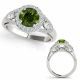 1.5 Carat Green Diamond Halo Beautiful Anniversary Promise Ring 14K Gold