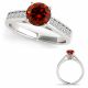 Red Diamond Unique Solitaire Engagement Promise Ring 14K Gold