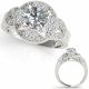 1.5 Carat G-H Real Diamond Antique Round Solitaire Anniversary Ring 14K Gold