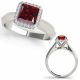 1 Carat Red Diamond Classy Solitaire Engagement Women Ring 14K Gold