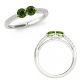 Green-SI3-I1 Forever Us Two 2 Stone Fancy Eternity Ring 14K Gold