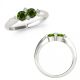 Green-SI3-I1 Forever Us Two Stone Fancy Solitaire Wedding Ring 14K Gold