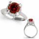 1 Carat Red Diamond Solitaire Engagement Bridal Promise Ring 14K Gold