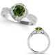 0.5 Carat Green Diamond Engagement Halo Fancy Designer Ring 14K Gold