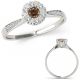 0.25 Carat Champagne Real Diamond Lovely Classy 7 Seven Ston Solitaire Ring 14K Gold