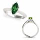 Green Diamond DouGRe Prong Engagement Ring 14K Gold