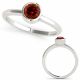 Red Diamond Simple Band Engagement Ladies Ring 14K Gold