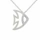 0.7 Carat Fancy Real G-H Diamond Fish Pendant Necklace + Chain 14K Gold