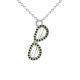 0.17 Carat Green Diamond Sunglasses Pendant Necklace Chain 14K Gold