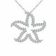 0.69 Carat Fancy Real G-H Diamond Starfish Pendant Necklace + Chain 14K Gold