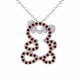 0.24 Carat Red Diamond Bear Pendant Necklace Chain 14K Gold